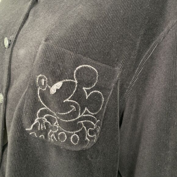 Vtg The Disney Store Corduroy Button Mickey Mouse Embroidered T Shirt Women's S - Picture 7 of 12